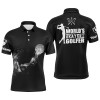 FUNSTUFFPRINT Black And White Mens Golf Polo Shirts, Personalized Golf Shirts For Men, Cool Golf Gifts  Polo Shirt Size S-5XL