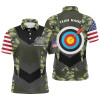 FUNSTUFFPRINT Personalized US Flag Camouflage Target Archery 3D Polo Shirts For Men, Custom Archery  Polo Shirt Size S-5XL