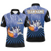 FUNSTUFFPRINT Men Bowling Polo Shirt Custom lightning storm vintage Bowling    Polo Shirt Size S-5XL