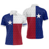 FUNSTUFFPRINT Mens golf polo shirt custom Texas flag golf ball polos shirt for men   Polo Shirt Size S-5XL