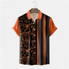 Fashion Casual Colorblock Short Sleeve hawaiian Shirt
