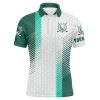 FUNSTUFFPRINT  Green and white golf shirt custom name Mens golf polo shirts, mens green golf  Polo Shirt Size S-5XL