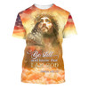 FUNSTUFFPRINT Butterfly Jesus Be Still And Know That I Am God 3d All Over Print Shirt - Christian 3d Shirts For Men Women 3D T-shirt