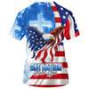 FUNSTUFFPRINT Eagle American One Nation Under God 3d All Over Print Shirt - Christian 3d Shirts For Men Women 3D T-shirt