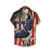 Flag Print Holiday Style Short Sleeve Shirt, Hawaiian shirt for men