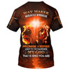 FUNSTUFFPRINT Jesus And Lion Way Maker Miracle Worker Promise Keeper Light 3d All Over Print Shirt - Christian 3d Shirts For Men Women 3D T-shirt