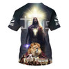 FUNSTUFFPRINT Jesus Christ Lion And Lamb 3d All Over Print Shirt - Christian 3d Shirts For Men Women 3D T-shirt
