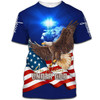 FUNSTUFFPRINT One Nation Under God Bald Eagle Lion Cross 3d Shirts - Christian T Shirts For Men And Women 3D T-shirt
