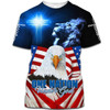 FUNSTUFFPRINT One Nation Under God Beautiful Lion Eagle 3d Shirts - Christian T Shirts For Men And Women 3D T-shirt