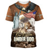 FUNSTUFFPRINT One Nation Under God Eagle And Jesus Patriotic 3d Shirts - Christian T Shirts For Men And Women 3D T-shirt