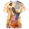 FUNSTUFFPRINT One Nation Under God Jesus Eagle 3d Shirts - Christian T Shirts For Men And Women 3D T-shirt