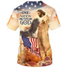 FUNSTUFFPRINT One Nation Under God Jesus Eagle 3d Shirts - Christian T Shirts For Men And Women 3D T-shirt