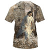 FUNSTUFFPRINT Jesus Walking In The Flower Field Shirts - Way Maker Miracle Worker 3d Shirts - Christian T Shirts For Men And Women 3D T-shirt