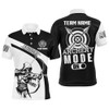 FUNSTUFFPRINT  Personalized Funny Death Archery Player Men Polo Shirts Custom Black White Archery  Polo Shirt Size S-5XL