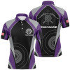 FUNSTUFFPRINT Personalized Purple Archery Jerseys Polo Shirts For Men Best Custom Archery Uniform For Team   Polo Shirt Size S-5XL
