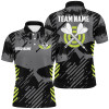 FUNSTUFFPRINT  Darts Grey Skull Grunge Style Custom Men Darts    Polo Shirt Size S-5XL