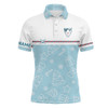 FUNSTUFFPRINT  Personalized Blue Christmas Golf Mens Polo Shirt Custom Winter Xmas Pattern Cool Golf   Polo Shirt Size S-5XL
