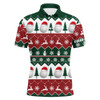 FUNSTUFFPRINT Golf Santa Merry Christmas Tree Snow Mens Polo Shirt Customized Christmas Golf Gifts For Men   Polo Shirt Size S-5XL