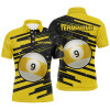 FUNSTUFFPRINT Personalized 9 Ball Pool Billiard Polo Shirts For Men Custom Team Name   Polo Shirt Size S-5XL