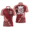 FUNSTUFFPRINT Personalized Red Men Darts Polo Shirt Custom Cool Dart Shirts For Men Darts   Polo Shirt Size S-5XL
