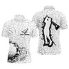 FUNSTUFFPRINT Golf Breaker Mens Polo Shirts, Custom Black And White Golf Shirts For Men, Cool Golf Gifts   Polo Shirt Size S-5XL