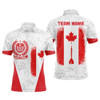 FUNSTUFFPRINT Grunge Canada Flag Men Darts Polo Shirt Custom Patriotic Darts Shirt For Men Dart  Polo Shirt Size S-5XL