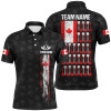 FUNSTUFFPRINT Retro Canada Flag Black Darts Men Polo Shirt Custom Patriotic Darts   Polo Shirt Size S-5XL