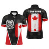 FUNSTUFFPRINT Retro Canada Flag Men Darts Polo Shirt Custom Patriotic Darts   Polo Shirt Size S-5XL