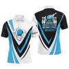 FUNSTUFFPRINT Custom bowling polo shirts for men I'm not swearing, I'm using my bowling words blue bowl   Polo Shirt Size S-5XL