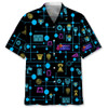 Basketball Set Neon Hawaii Shirt, Hawaiian Shirt for Basketball Lover