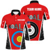 FUNSTUFFPRINT Personalized Name Red Archery Goal Men Polo Shirts Custom   Polo Shirt Size S-5XL