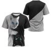 FUNSTUFFPRINT Personalized T-Shirt, Hoodie - Lunisolar White Cat Cat 3D Printed 3D T-shirt