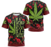 FUNSTUFFPRINT Personalized T-Shirt, Hoodie - In A World Full Of Roses Be A Weed Cannabis 3D Printed 3D T-shirt