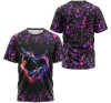 FUNSTUFFPRINT Personalized T-Shirt, Hoodie - Dragonfly Heart Purple Tropical Floral 3D Printed 3D T-shirt