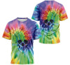 FUNSTUFFPRINT Personalized T-Shirt, Hoodie - Tie Dye Skull Flower 3D Printed 3D T-shirt