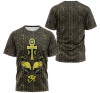 FUNSTUFFPRINT Personalized T-Shirt, Hoodie - Ancient Egyptian Hieroglyphic Pattern Ankh Cruz Bastet 3D Printed 3D T-shirt
