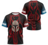 FUNSTUFFPRINT T-Shirt, Hoodie - Custom Name Red Mandalorian 3D Printed 3D T-shirt