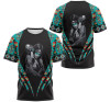 FUNSTUFFPRINT Personalized T-Shirt, Hoodie - Native American Girl Dreamcatcher Geometric Aztec Tribal Seamless Pattern 3D Printed 3D T-shirt