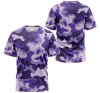 FUNSTUFFPRINT Personalized T-Shirt, Hoodie - Military Army Purple Camo 3D Printed 3D T-shirt