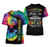 FUNSTUFFPRINT Personalized December Girl Skull Tie Dye December Birthday Her - 3D Printed T-shirt 3D T-shirt