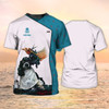 FUNSTUFFPRINT Paw Dog Groomer Pet Grooming Salon Uniform Personalized Name 3D Tshirt 04 Nbtt 3D T-shirt