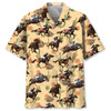 Horse Racing Tropical Color Hawaiian Shirt, Gift for Horse Lover, Horse Beach Hawaii Shirt
