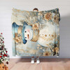 FUNSTUFFPRINT Snowman Blanket, Winter Xmas Season Gift, Home Decor, Bedding Decor, Mother Christmas Gift, Floral Blanket, Merry Christmas, Graphic Blanket
