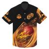 Custom Hawaiian Bowling Shirts Custom Name Flame Bowling Shirt, Personalized Bowling Team Shirts
