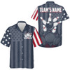 Custom Hawaiian Bowling Shirt For Men Women American Flag Bowling Hawaiian Custom Bowling Team Shirt