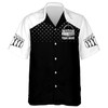 Custom Hawaiian Bowling Shirt For Men Women Custom Bowling Hawaiian Black White Bowling Shirt For Team