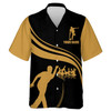 Custom Personalized Hawaiian Bowling Shirt Black and Gold Bowlers Custom Team Bowling Hawaiian Shirt