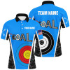 FUNSTUFFPRINT Personalized Name Blue Archery Goal Men Polo Shirts Custom 3D Target Archery Jerseys For Team   Polo Shirt Size S-5XL