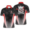 FUNSTUFFPRINT Personalized Black Red Men Darts Polo Shirt Custom Dart Team Shirt For Men Darts    Polo Shirt Size S-5XL