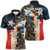 FUNSTUFFPRINT Texas flag camo Mens golf polo shirts custom fire water golf ball team golf  Polo Shirt Size S-5XL